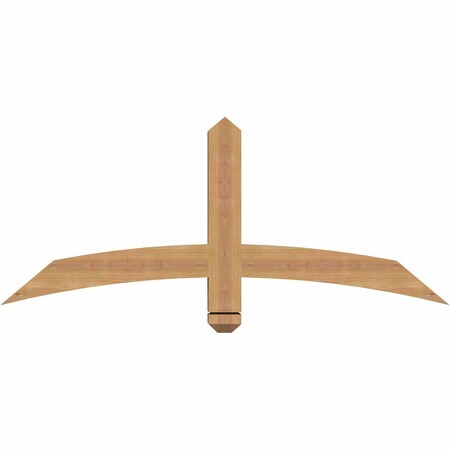 Ekena Millwork Bellingham Timber Gable Bracket, Western Red Cedar, 48"W x 20"H x 3 1/2"D x 3 1/2"F, 10/12 Pitch GBW048X20X0404BEL00SWR